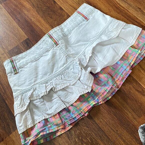 Y2k ruffled plaid mini skirt - Picture 3 of 4